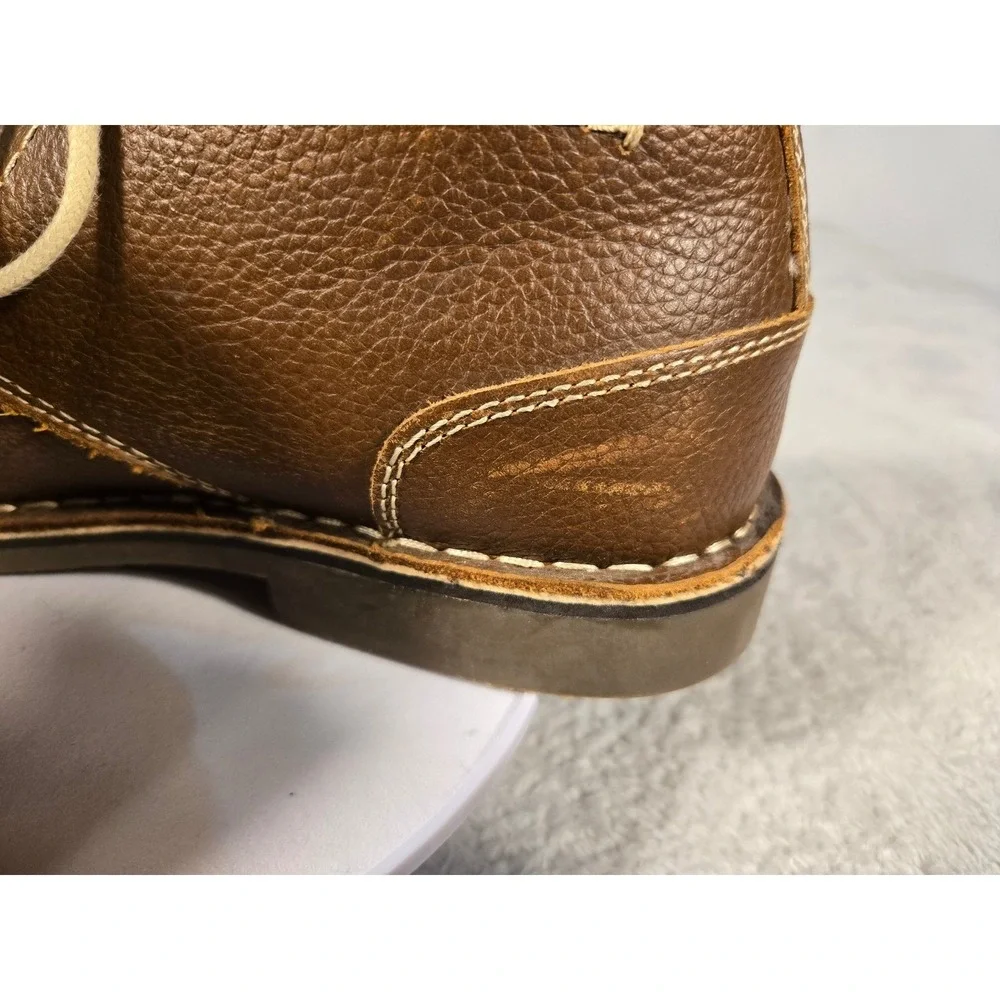Desert Wind Mens Brown Pebbled Leather Chukka Boots Size 10.5 M Lace‎ Up Scuffed